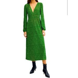 Mango Dainty  Dot  A-line Midi Dress